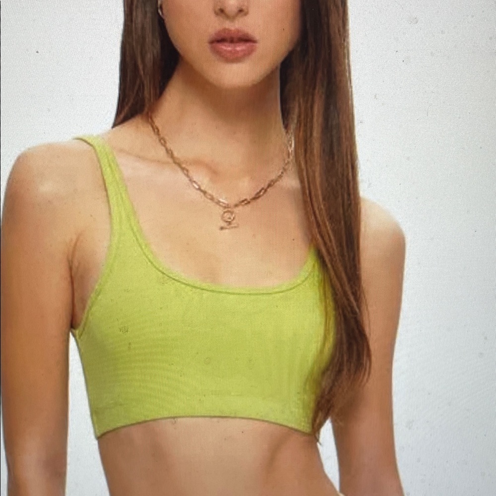 Kuwalla Lime Green Women's bralette Crop Top/ nwt